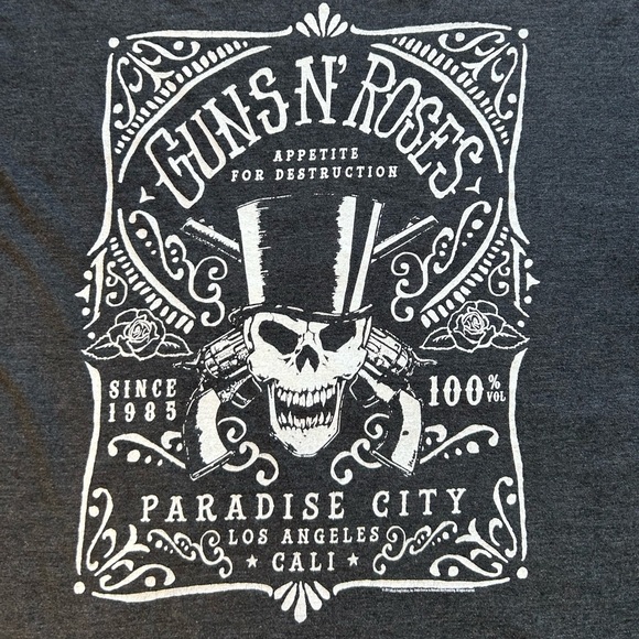 Guns N Roses paradise city print T-shirt, soft 50/50 blend, used gd condition - Picture 2 of 7